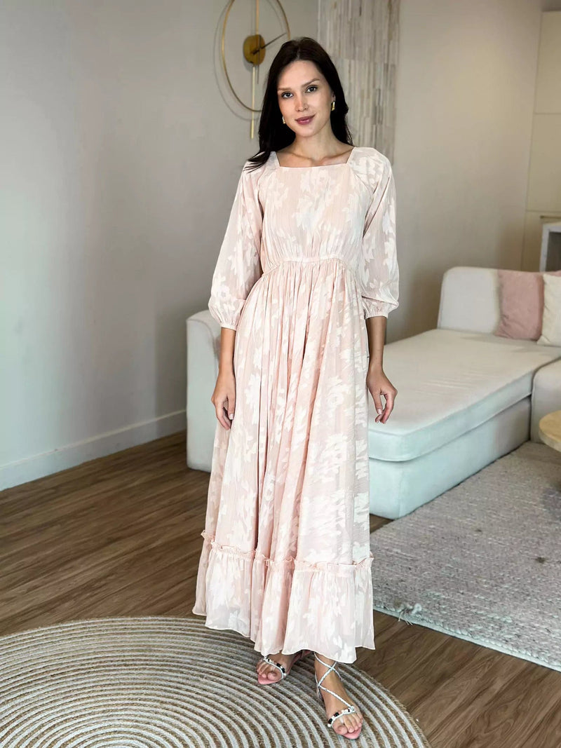 Ice Peach Long Dress Dresses  - Sowears