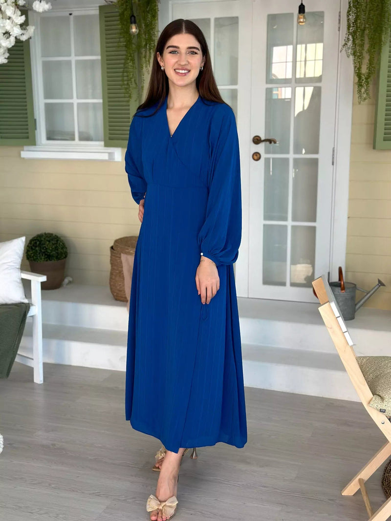 Imperial Blue Long Dress Dresses  - Sowears