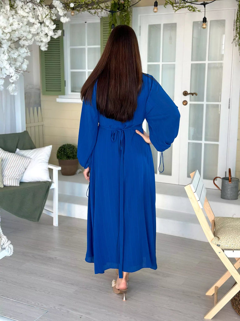 Imperial Blue Long Dress Dresses  - Sowears