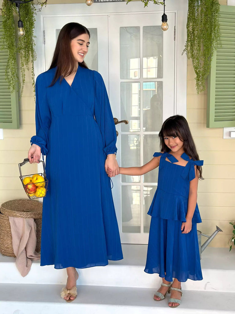 Imperial Blue Long Dress Dresses  - Sowears