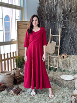 Indigo Red Dress Dresses  - Sowears