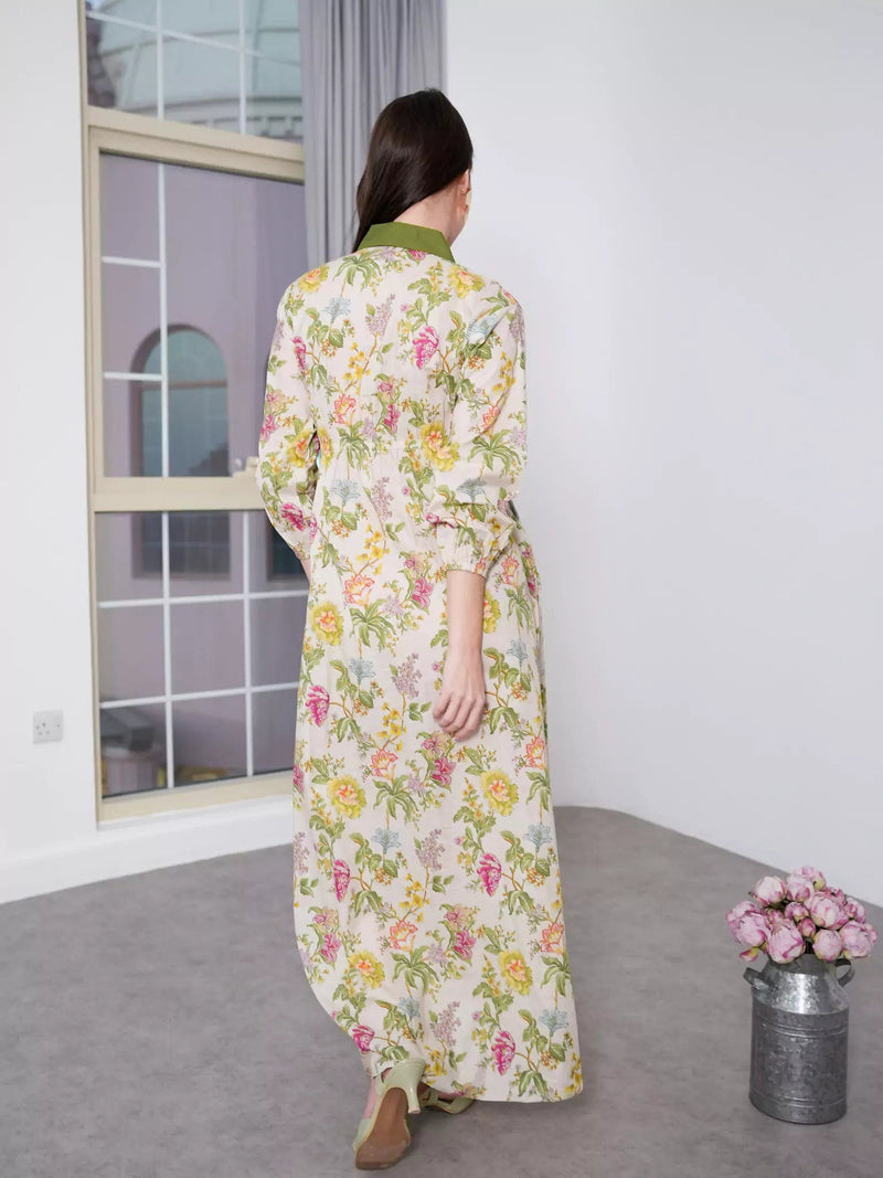 Inebana Floral Dress With Pockets Dresses  - Sowears