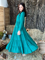 Jade Long Floral Dress Dresses  - Sowears