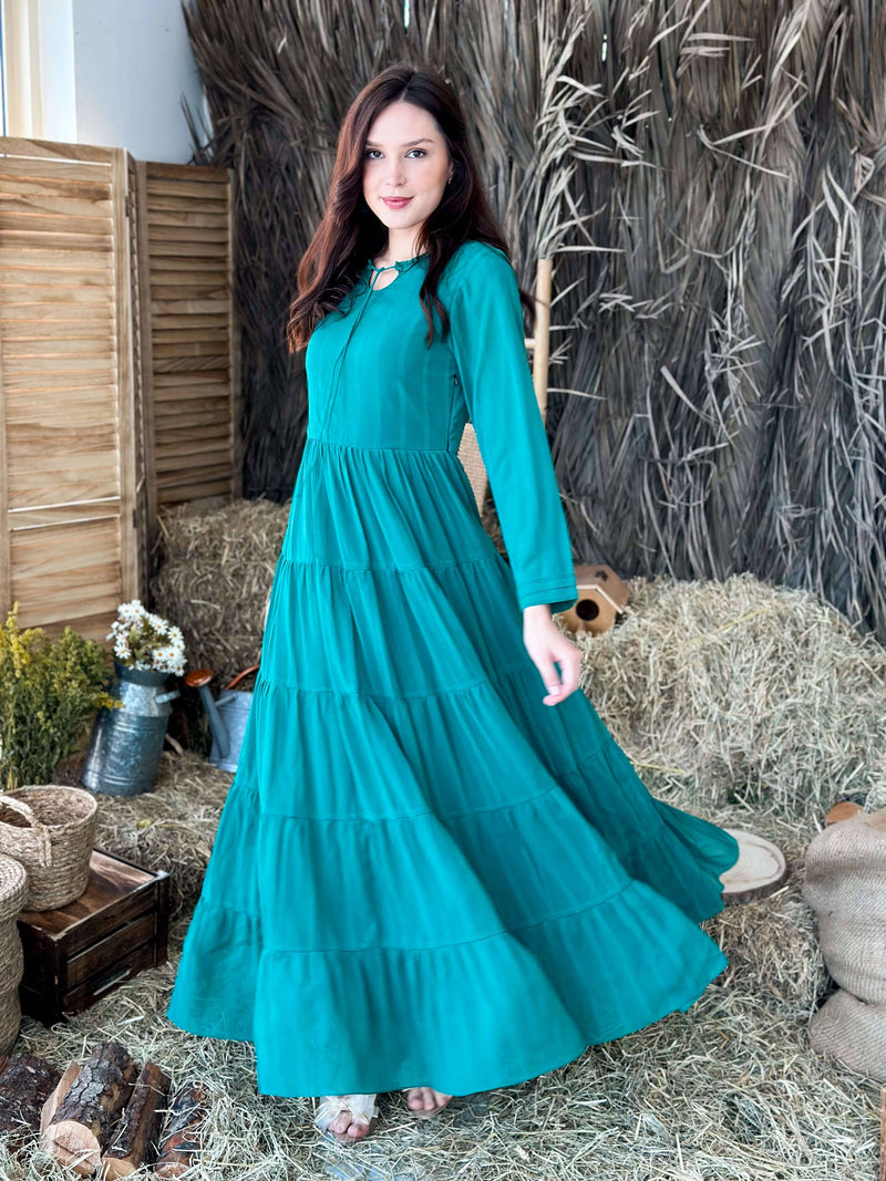 Jade Long Frill Dress Dresses  - Sowears