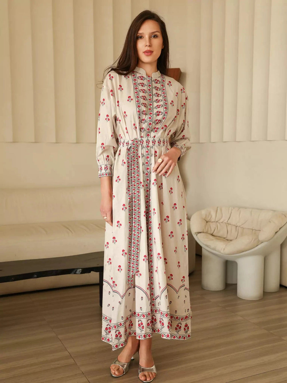 Kirmiz Floral Dress