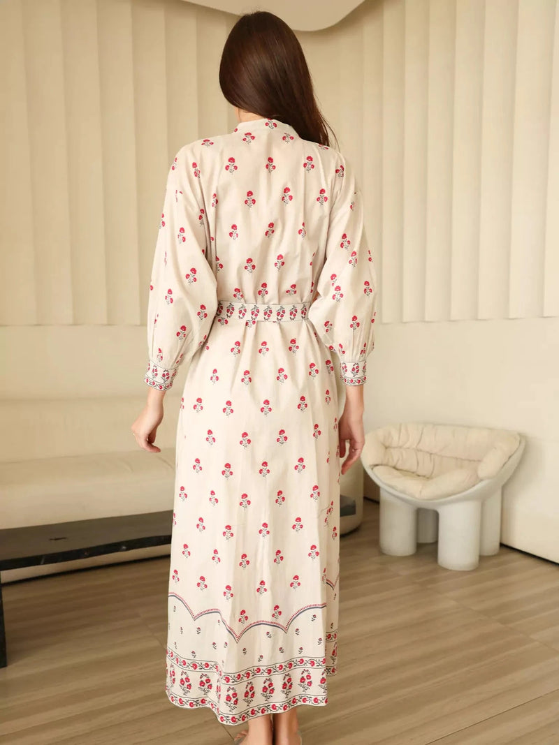 Kirmiz Floral Dress Dresses  - Sowears