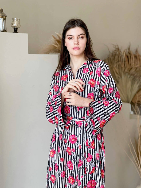 lantana flower print midi dress Lantana Dress