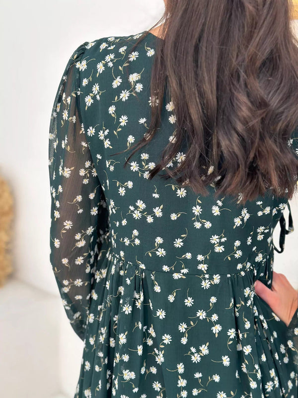 Liliosa Green Floral Dress Liliosa Green Floral Dress