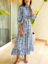 Livia Blue Long Dress Dresses  - Sowears