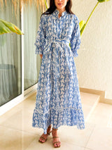 Livia Blue Long Dress Dresses  - Sowears