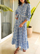 Livia Blue Long Dress Dresses  - Sowears