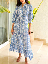 Livia Blue Long Dress Dresses  - Sowears