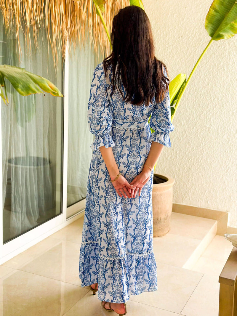 Livia Blue Long Dress Dresses  - Sowears