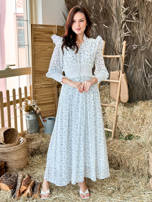 Magnolia Floral Smock Dress Dresses  - Sowears