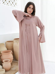 Mariposa Beige Full Dress And Upper