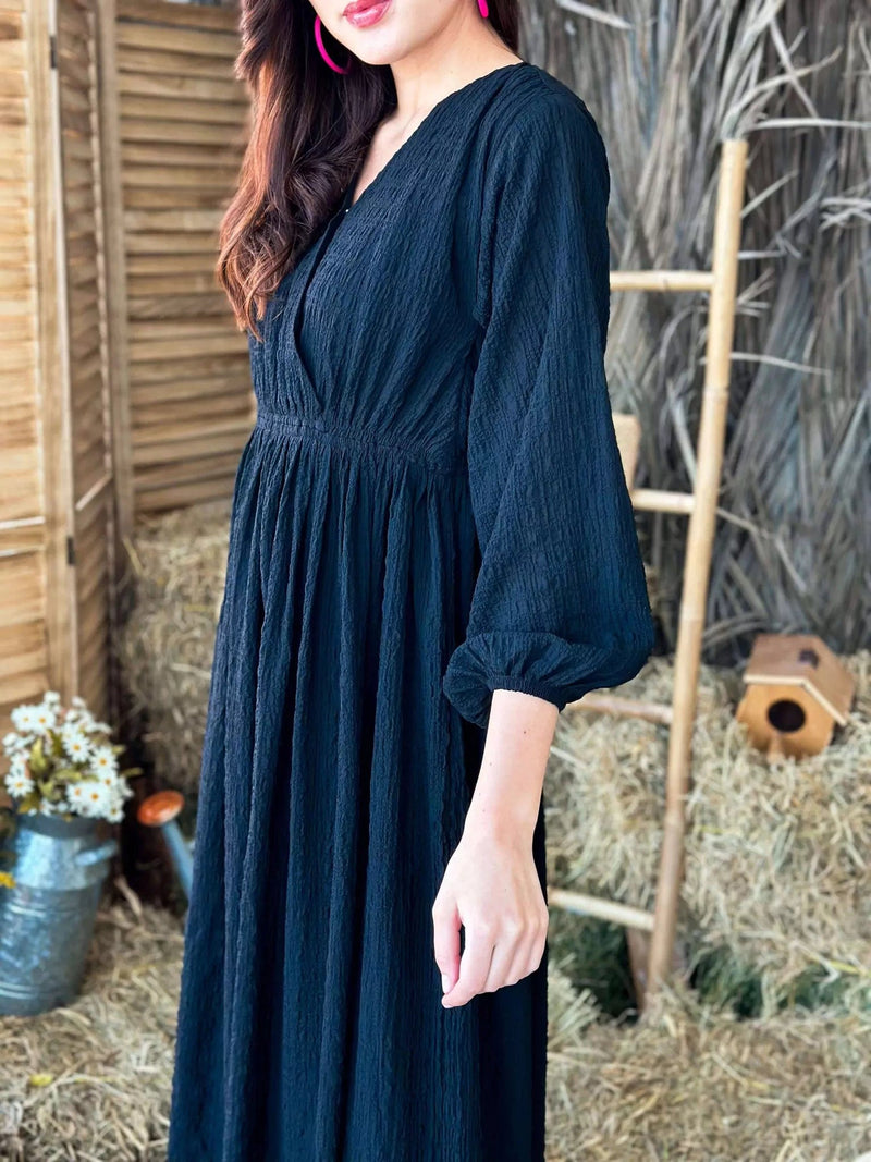 Marlin Black Long Dress Dresses  - Sowears