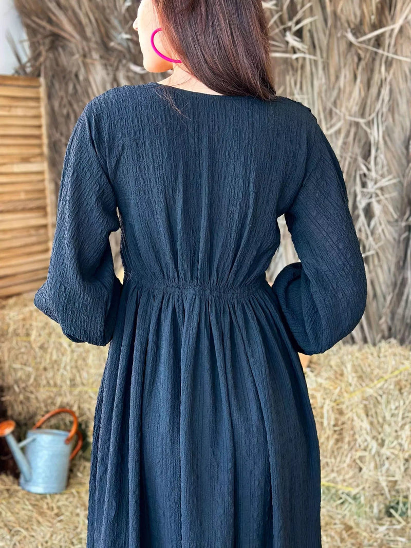 Marlin Black Long Dress Dresses  - Sowears