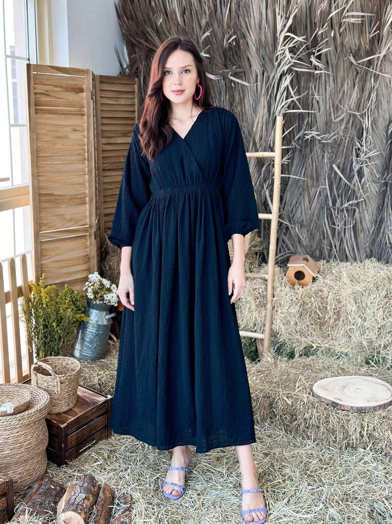 Marlin Black Long Dress Dresses  - Sowears