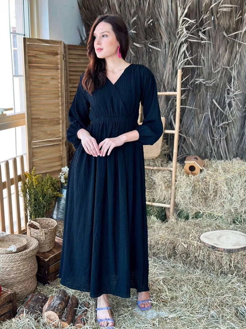 Marlin Black Long Dress Dresses  - Sowears