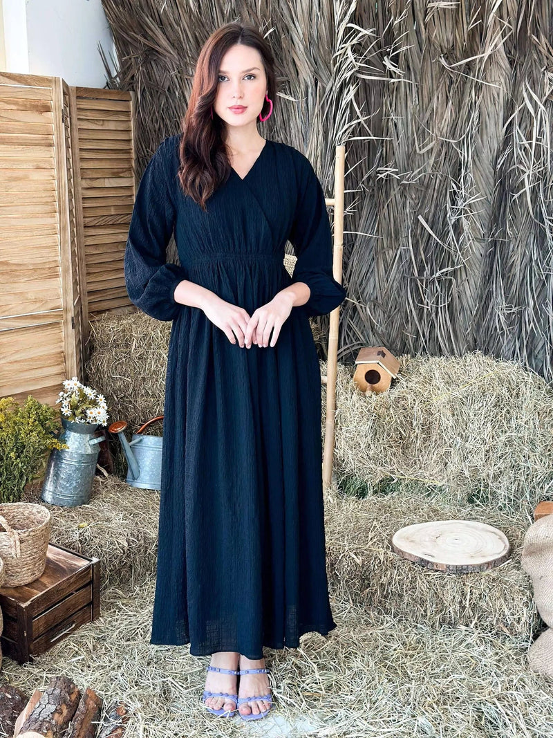 Marlin Black Long Dress Dresses  - Sowears