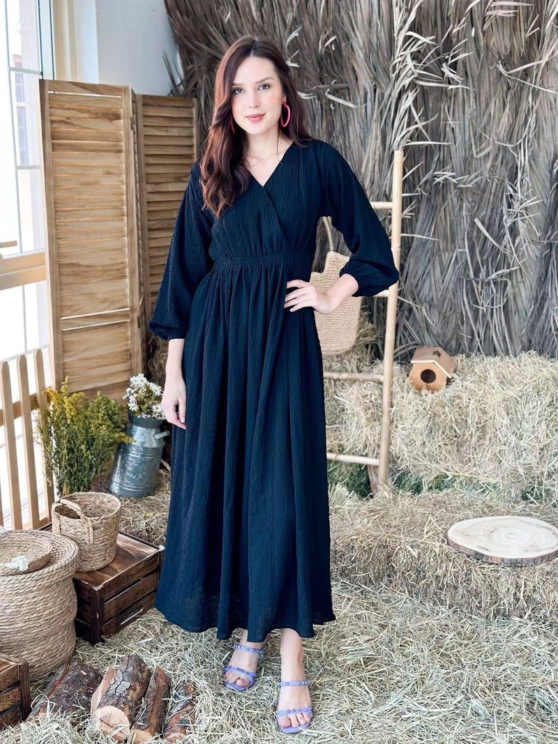 Marlin Black Long Dress Dresses  - Sowears