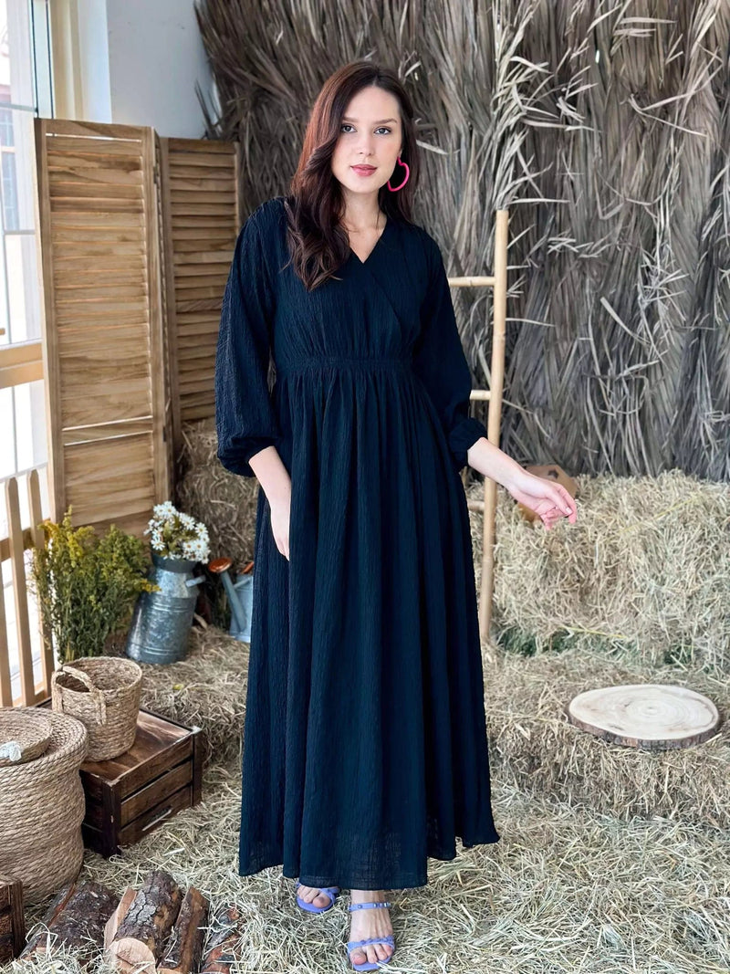 Marlin Black Long Dress Dresses  - Sowears