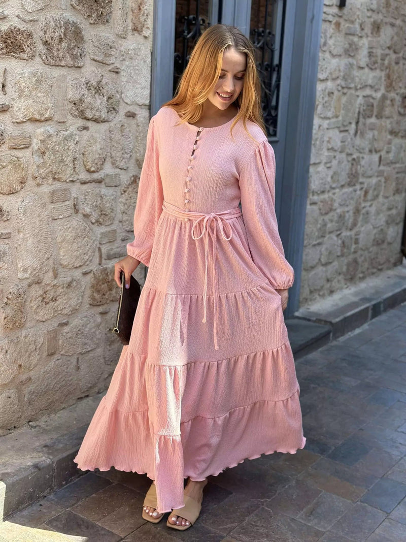 Matilda Dress - Peach Dresses  - Sowears