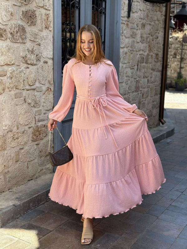 Matilda Dress - Peach Dresses  - Sowears
