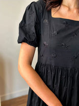 Mid Summer Embroidered Dress - Black Dresses  - Sowears