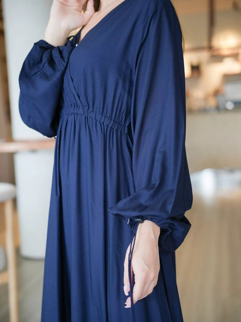 Milaska Blue Long Dress Dresses  - Sowears