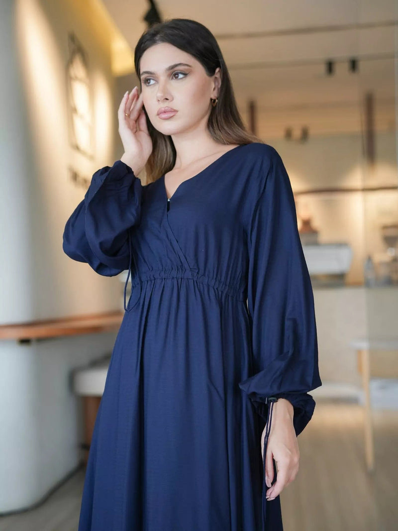 Milaska Blue Long Dress Dresses  - Sowears