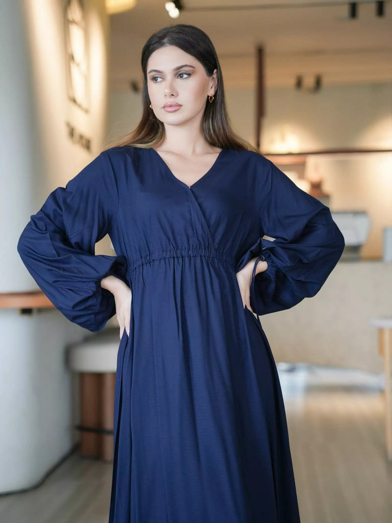 Milaska Blue Long Dress Dresses  - Sowears