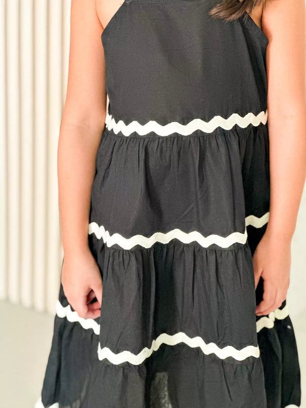 swirl mini dress in black caviar Ow Swirl Mini Dress - Black Caviar