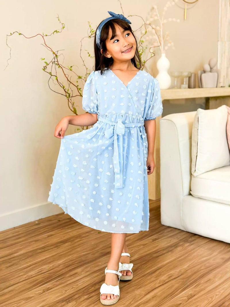 Mini Glacial Texture Dress - Sky blue Dresses  - Sowears