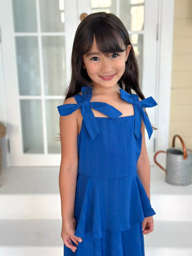 Mini Imperial Blue Long Dress Dresses  - Sowears