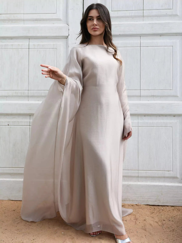 Mira Butterfly Beige Dress Mira Butterfly Beige Dress