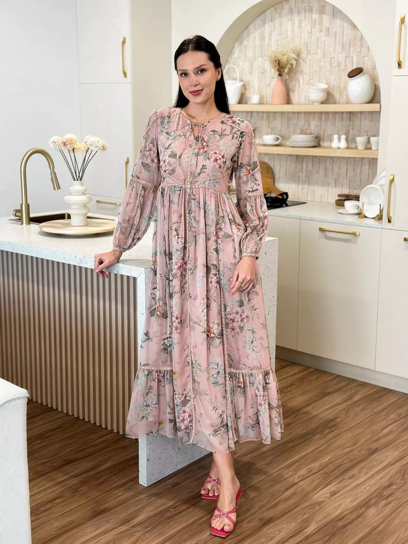 Mirula Long Floral Dress Dresses  - Sowears