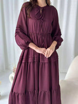 Monalisa Long Dress - Plum Dresses  - Sowears
