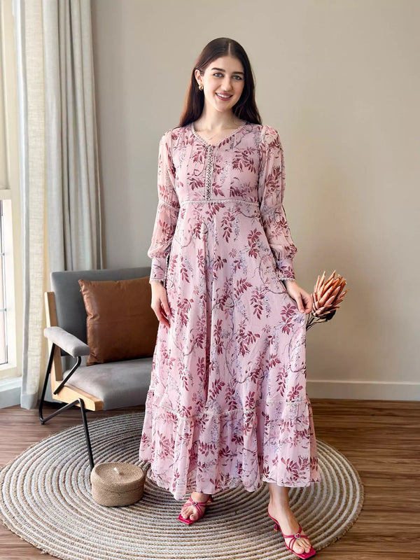 Long floral dresses online hotsell