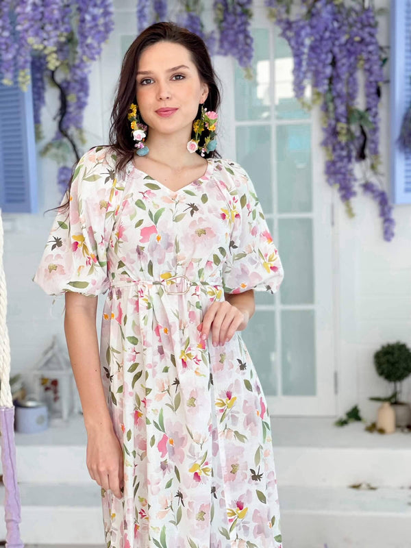 Odessa Dress In Spring Floral Dresses  - Sowears