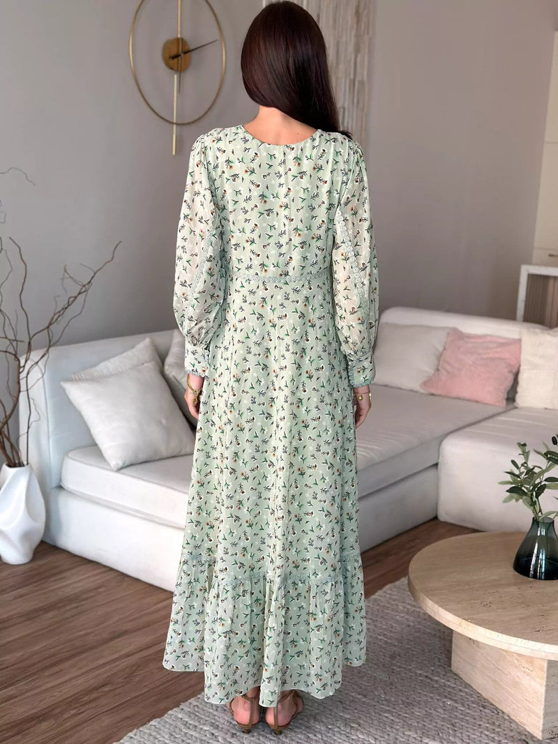 Orino Green Long Dress Dresses  - Sowears