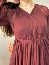 Pecan Rose Long Dress Dresses  - Sowears