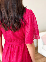 Pembe Cutwork Long Dress Dresses  - Sowears