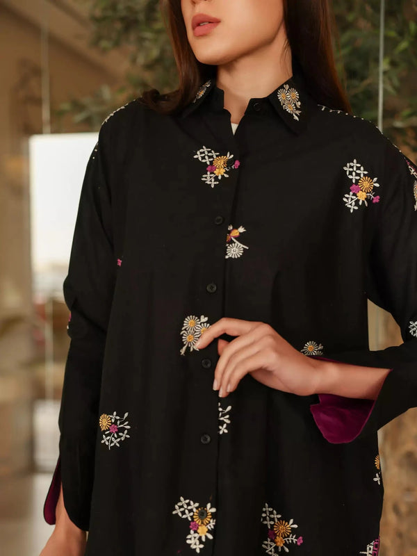 Piper Embroidered Shirt Dresses  - Sowears