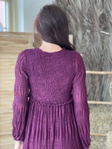 Plum Smock Dress  - Sowears