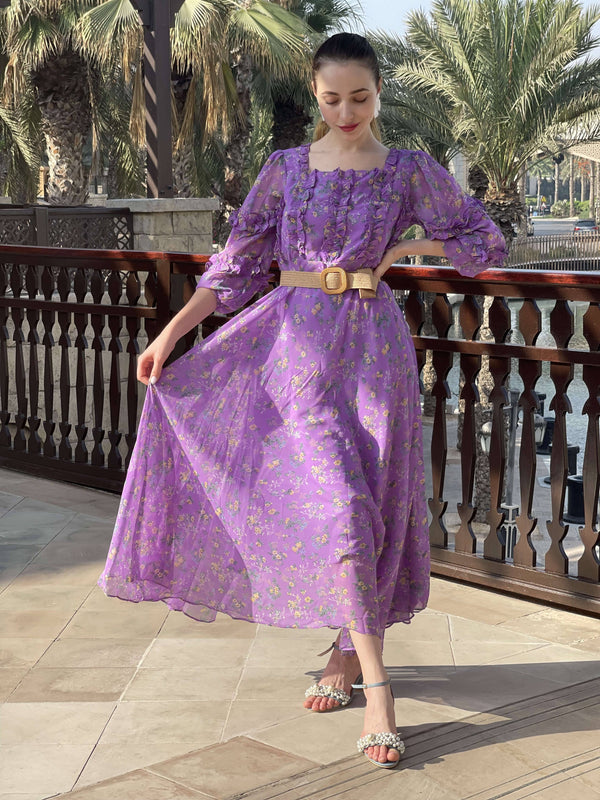 Purple Daisy Dress Dresses  - Sowears