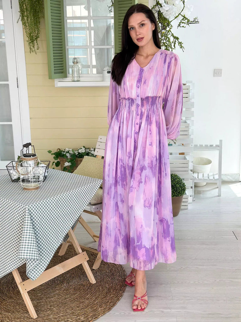 Purple Hues Long Dress Dresses  - Sowears