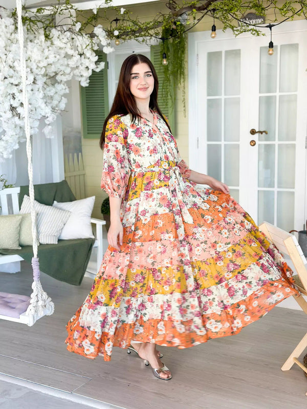 Floral frocks online hot sale