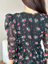 Raven Lily Floral Long Dress Dresses  - Sowears