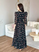 Raven Lily Floral Long Dress Dresses  - Sowears